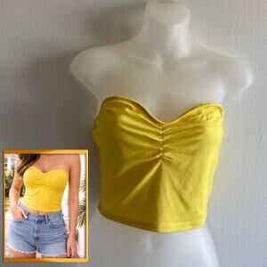 Strapless tube top crop top